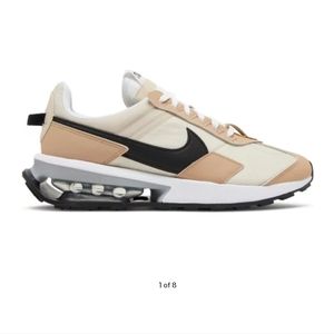 Nike Women's Sneakers in Beige, Black, and White